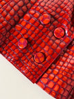 Giacca in vernice rossa stampa coccodrillo “Emporio Armani”