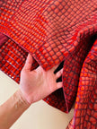Giacca in vernice rossa stampa coccodrillo “Emporio Armani”