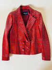Giacca in vernice rossa stampa coccodrillo “Emporio Armani”