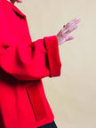 Giacca rossa in lana e velluto Yves Saint Laurent