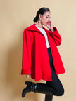 Giacca rossa in lana e velluto Yves Saint Laurent