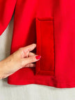 Giacca rossa in lana e velluto Yves Saint Laurent