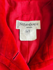 Giacca rossa in lana e velluto Yves Saint Laurent
