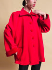 Giacca rossa in lana e velluto Yves Saint Laurent