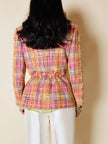 Blazer in tweed multicolor rosa “Yves Saint Laurent”