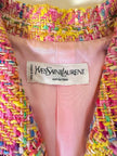 Blazer in tweed multicolor rosa “Yves Saint Laurent”