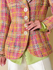 Blazer in tweed multicolor rosa “Yves Saint Laurent”
