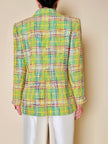 Blazer in tweed multicolor verde “Yves Saint Laurent”