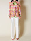 Blazer in tweed multicolor rosa “Yves Saint Laurent”