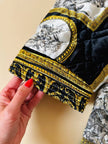 Bomber lungo in raso trapuntato fantasia barocca “Kamosho Paris”