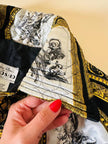 Bomber lungo in raso trapuntato fantasia barocca “Kamosho Paris”