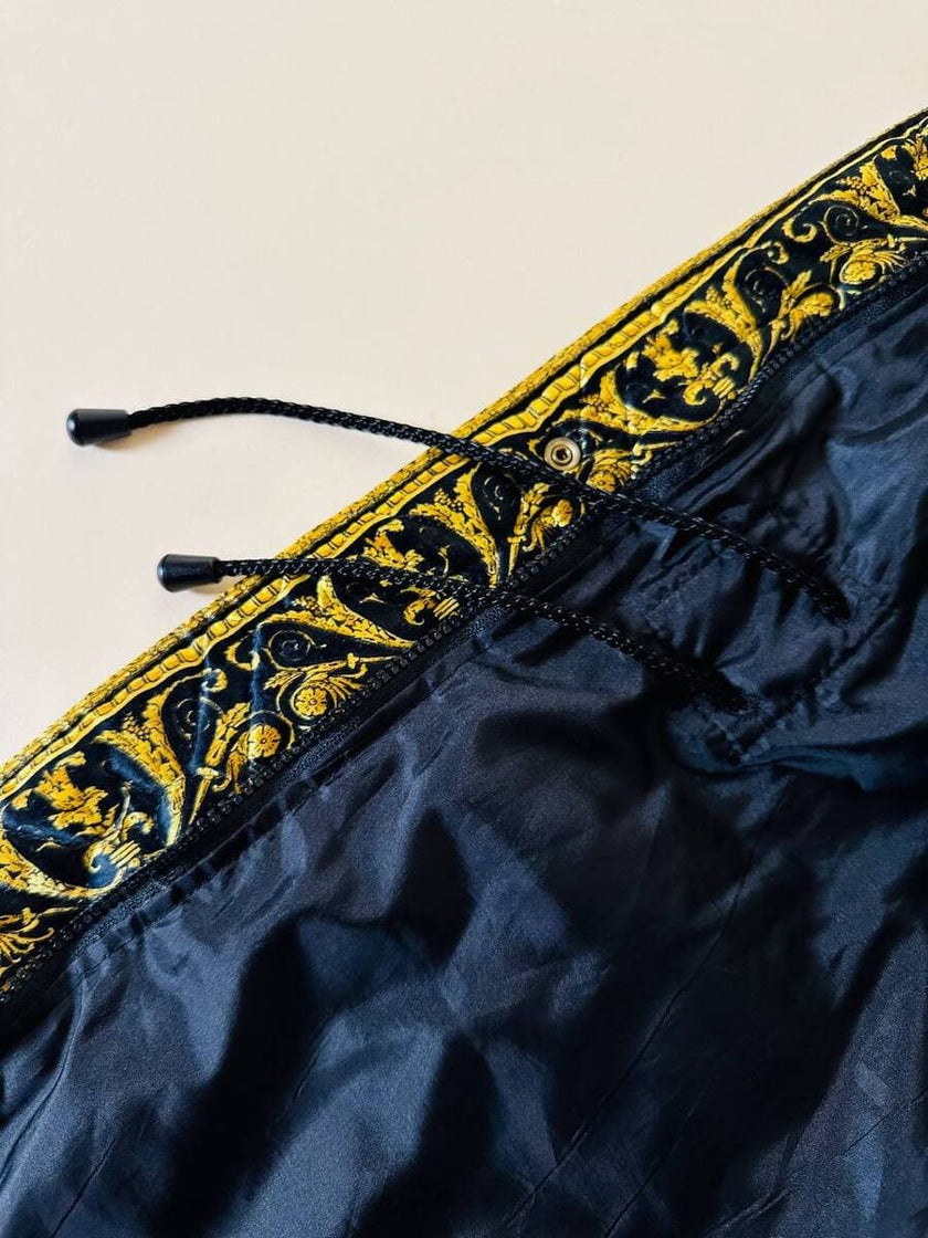Bomber lungo in raso trapuntato fantasia barocca “Kamosho Paris”