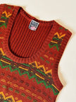Gilet corto color tabacco in filato Velicren Snia