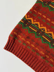 Gilet corto color tabacco in filato Velicren Snia