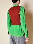 Gilet corto color tabacco in filato Velicren Snia