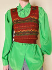 Gilet corto color tabacco in filato Velicren Snia