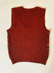 Gilet corto color tabacco in filato Velicren Snia
