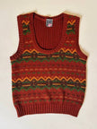 Gilet corto color tabacco in filato Velicren Snia