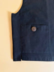Gilet in cotone nero liquirizia 