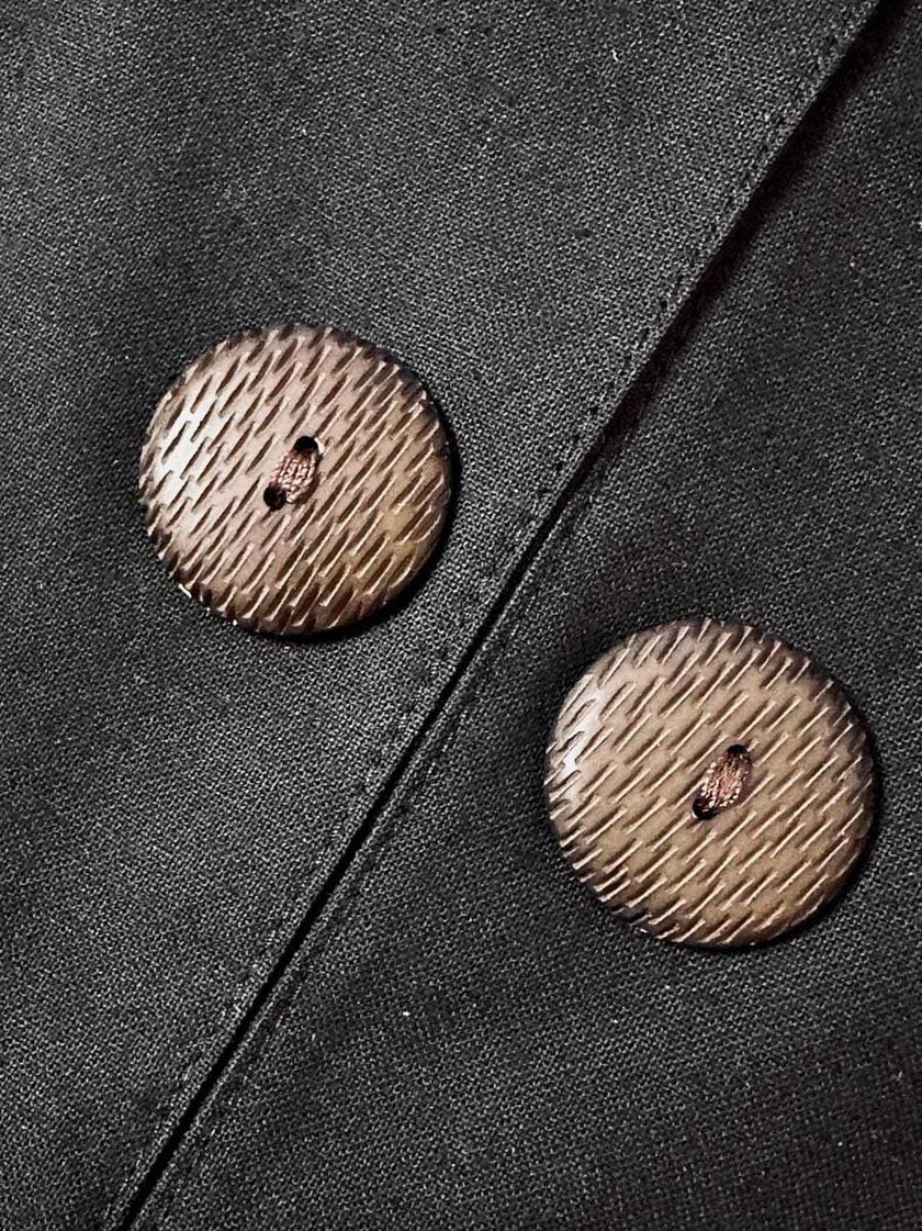 Gilet in cotone nero liquirizia 