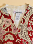 Gilet in velluto damascato con bottoni gioiello 