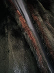 Gilet lungo in visone marrone con riflessi mogano