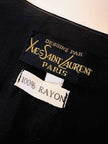 Gilet nero goffrato con bottoni dorati a forma di cuore “Yves Saint Laurent”