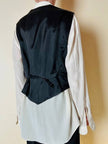 Gilet nero goffrato con bottoni dorati a forma di cuore “Yves Saint Laurent”