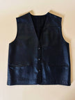 Gilet nero in pelle