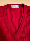 Zopfgestrickte rote Weste „Yves Saint Laurent“