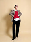 Zopfgestrickte rote Weste „Yves Saint Laurent“