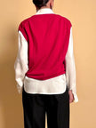 Zopfgestrickte rote Weste „Yves Saint Laurent“