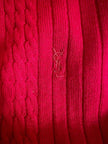 Zopfgestrickte rote Weste „Yves Saint Laurent“