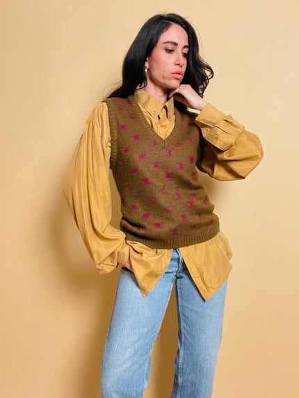 Gilet in misto lana color tabacco “Ungaro Ter Paris”