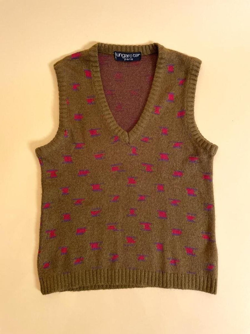 Gilet in misto lana color tabacco “Ungaro Ter Paris”
