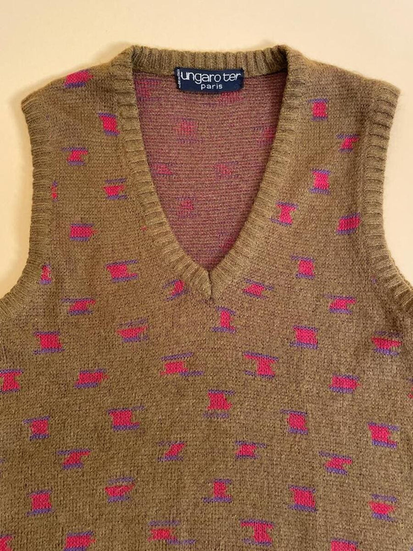 Gilet in misto lana color tabacco “Ungaro Ter Paris”