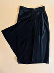 Gonna a portafoglio in raso nero drappeggiato “Yves Saint Laurent”
