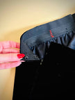 Gonna sartoriale in velluto nero