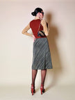 Gilet corto color tabacco in filato Velicren Snia