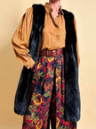 Gonna pantalone in lana leggera fantasia floreale 