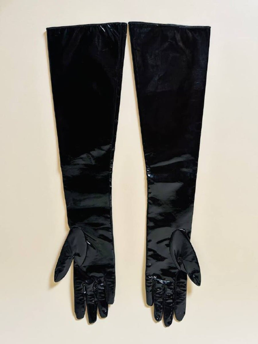 Guanti lunghi in PVC nero “MSGM”