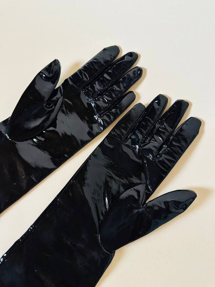 Guanti lunghi in PVC nero “MSGM”