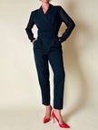 Jumpsuit blu notte con bottoni dorati  “Off Duty”