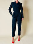Jumpsuit blu notte con bottoni dorati  “Off Duty”