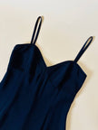 Jumpsuit blu con scollo a cuore “Fabrizio Lenzi”