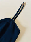 Jumpsuit blu con scollo a cuore “Fabrizio Lenzi”