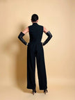 Jumpsuit nera a collo alto “Max Dixie”
