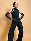 Jumpsuit nera a collo alto “Max Dixie”