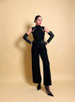 Jumpsuit nera a collo alto “Max Dixie”