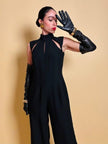 Jumpsuit nera a collo alto “Max Dixie”